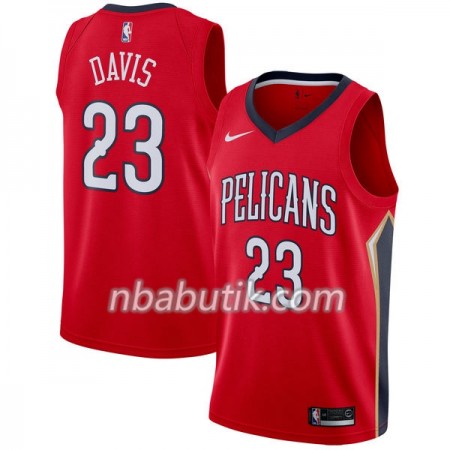 NBA Mænd Trøje New Orleans Pelicans Anthony Davis 23 Nike 2017-18 Rød Swingman NBA Mænd Trøje New Orleans Pelicans Anthony Davis 23 Nike 2017-18 Rød Swingman